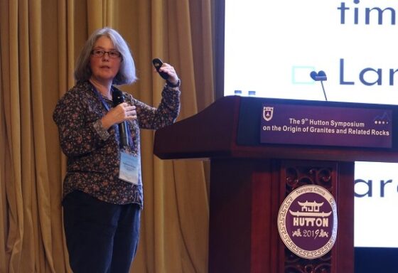 Catherine Annen presenting at the 9th Hutton Symposium on the Origin of Granites and Related Rocks.