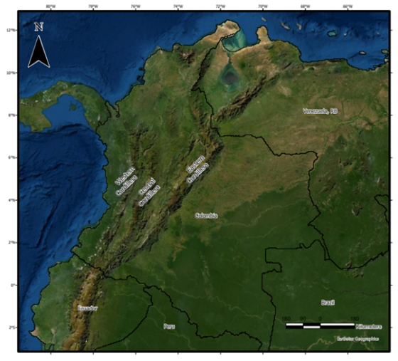 Deciphering Ore Deposits In Colombia And Mexico With The VIPS Website Map Of Colombian Mountain Ranges 560x507